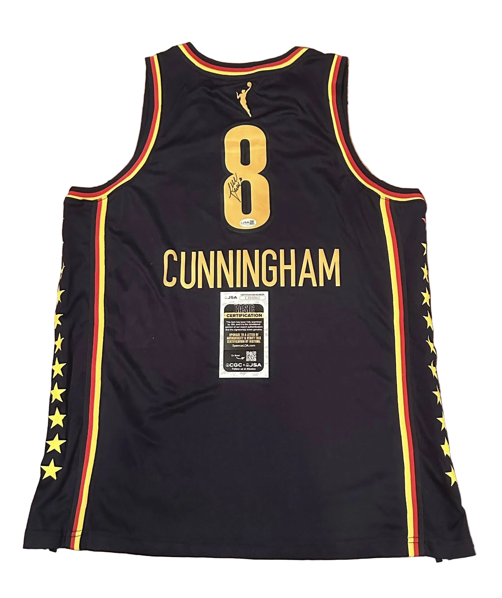 Sophie Cunningham Autographed Indiana Fever Jersey JSA COA-Right Off The Field