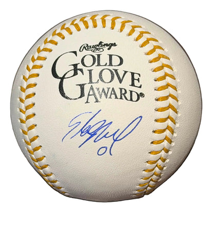 Starling Marte Signed Autographed Gold Glove Award Baseball Pirates-Right Off The Field