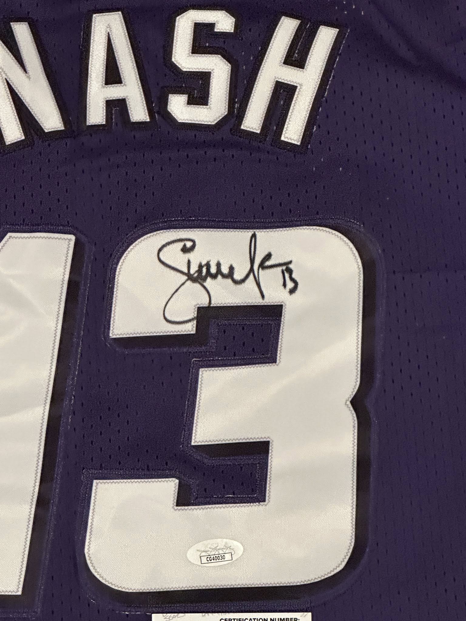 Steve Nash Autographed Phoenix Suns Jersey JSA COA-Right Off The Field