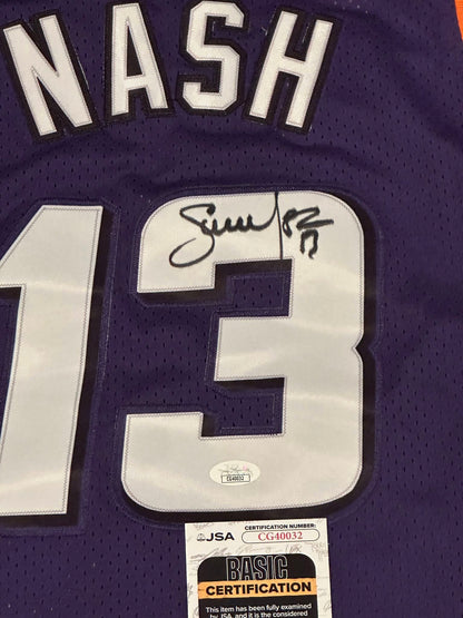 Steve Nash Autographed Phoenix Suns Jersey JSA COA-Right Off The Field