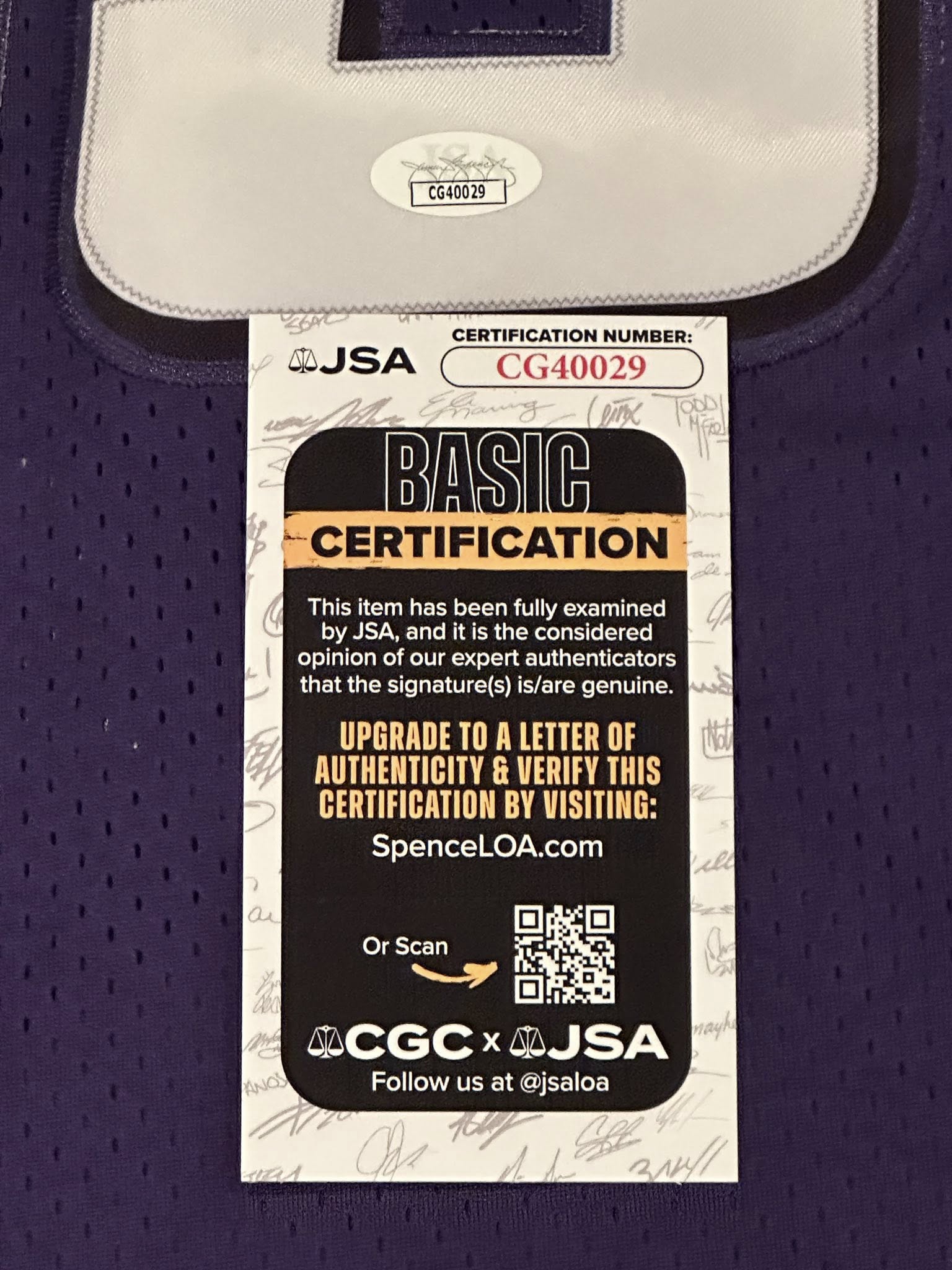 Steve Nash Autographed Phoenix Suns Jersey JSA COA-Right Off The Field