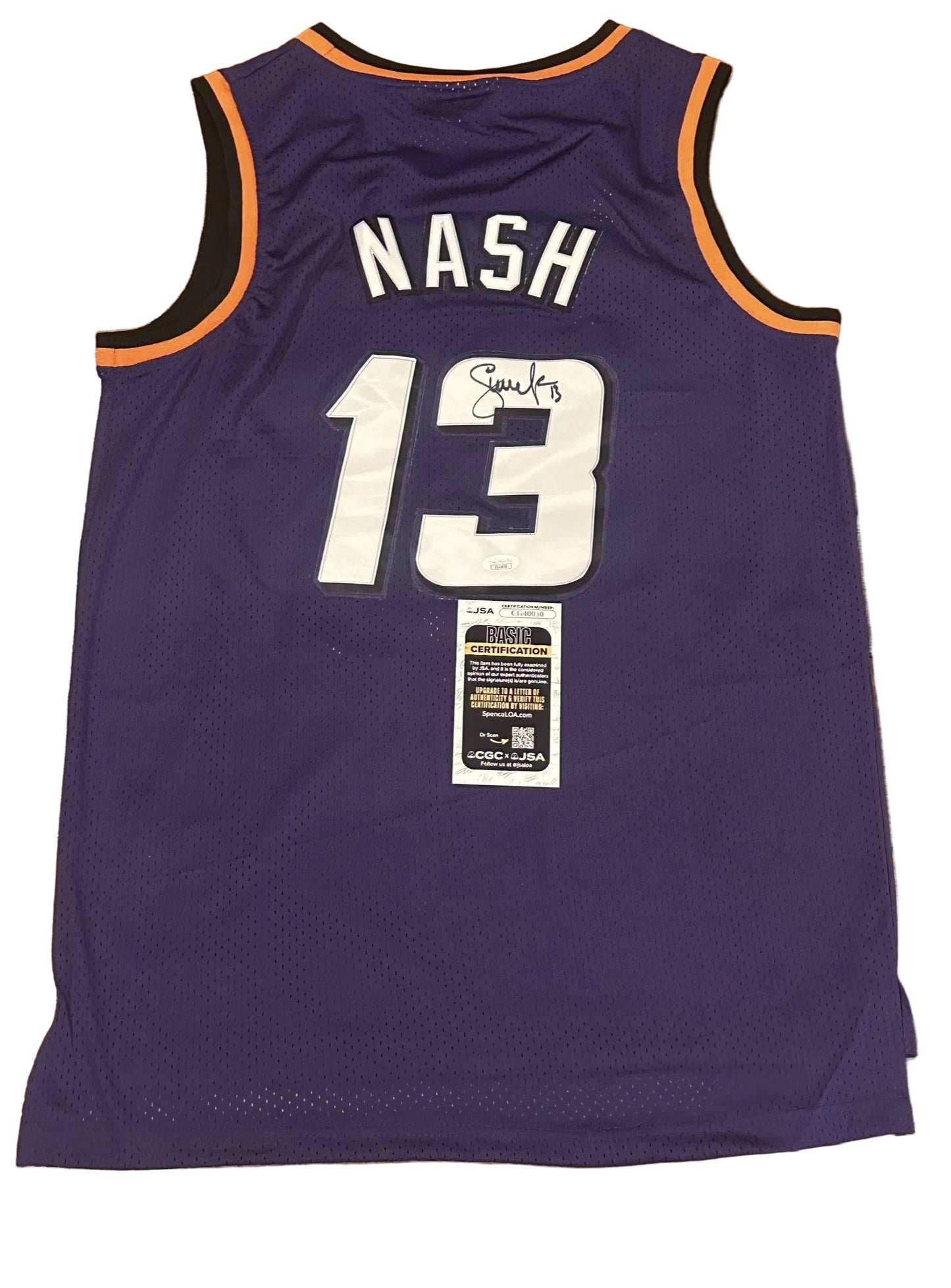 Steve Nash Autographed Phoenix Suns Jersey JSA COA-Right Off The Field