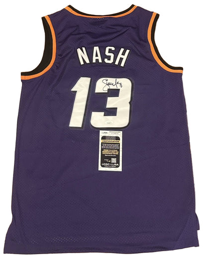 Steve Nash Autographed Phoenix Suns Jersey JSA COA-Right Off The Field