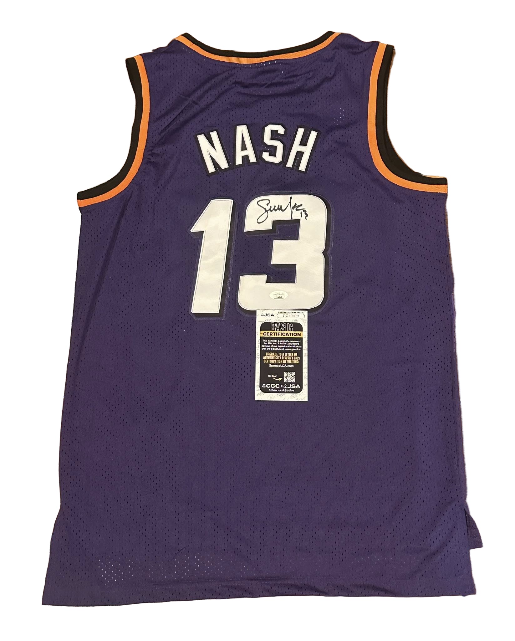 Steve Nash Autographed Phoenix Suns Jersey JSA COA-Right Off The Field