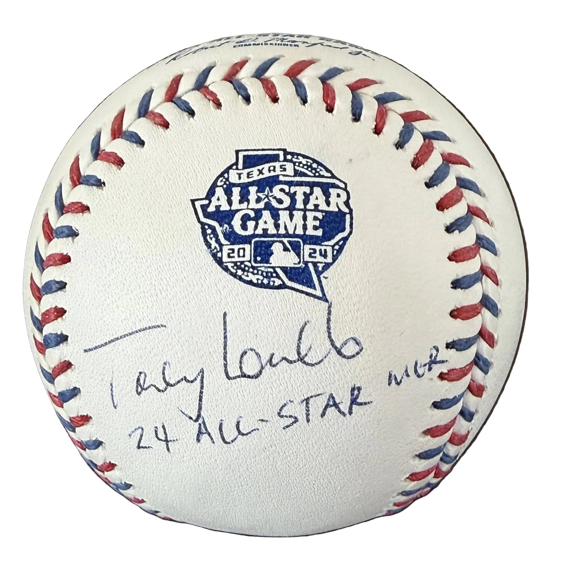 Torey Lovullo Autographed & Inscribed 2024 MLB All Star Game Baseball JSA COA-Right Off The Field