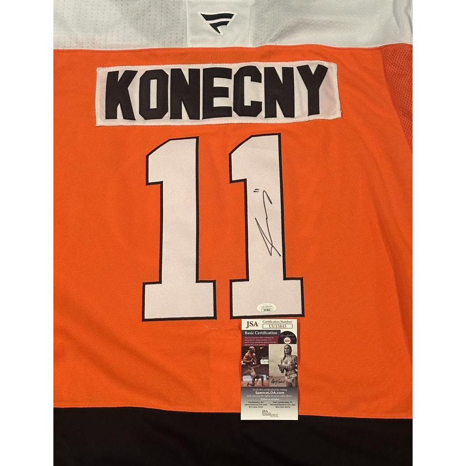 Travis Konecny Autographed Philadelphia Flyers Jersey JSA COA-Right Off The Field