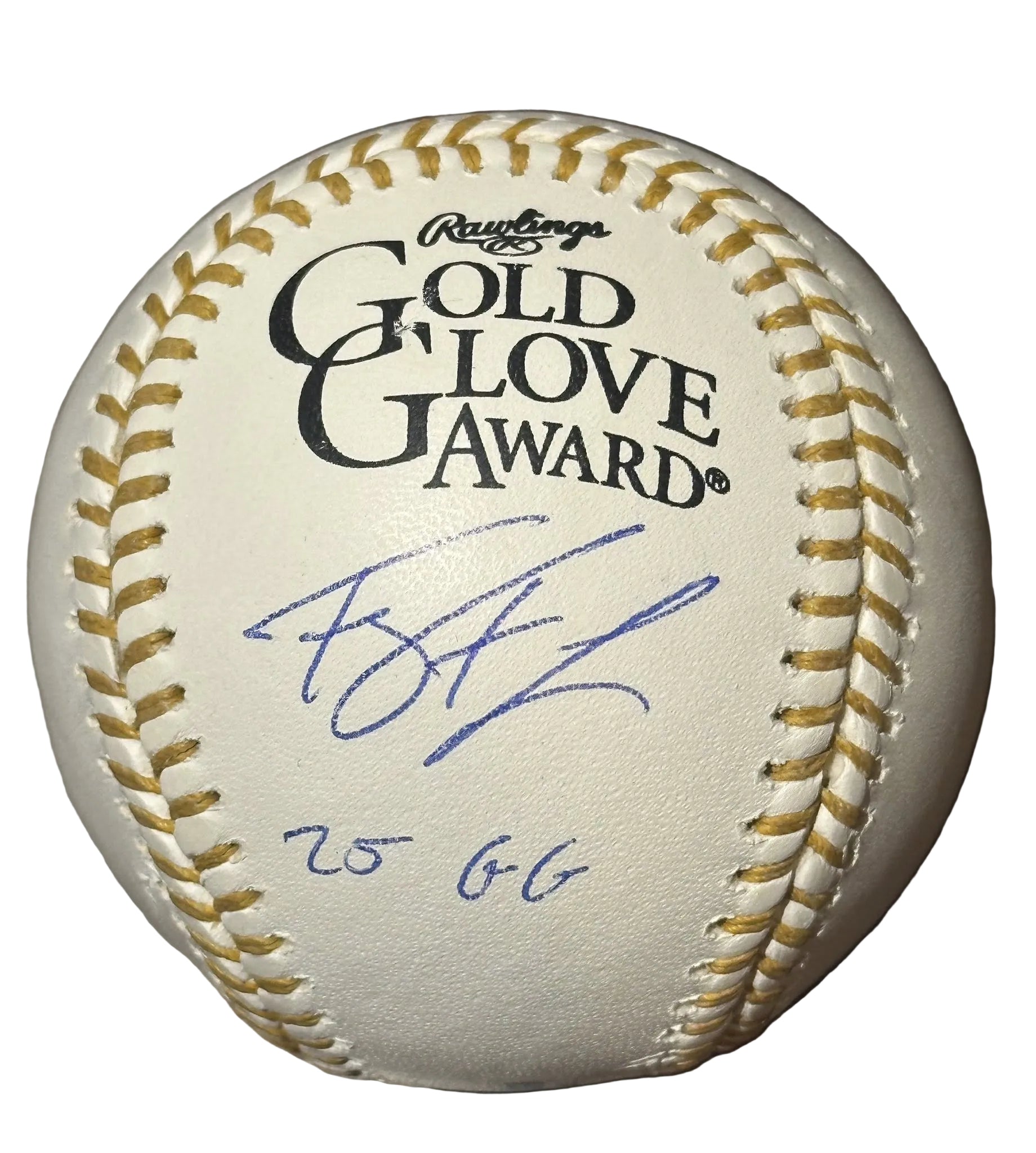 Ty France Autographed Gold Glove Award Baseball "25 GG" Inscription JSA COA-Right Off The Field