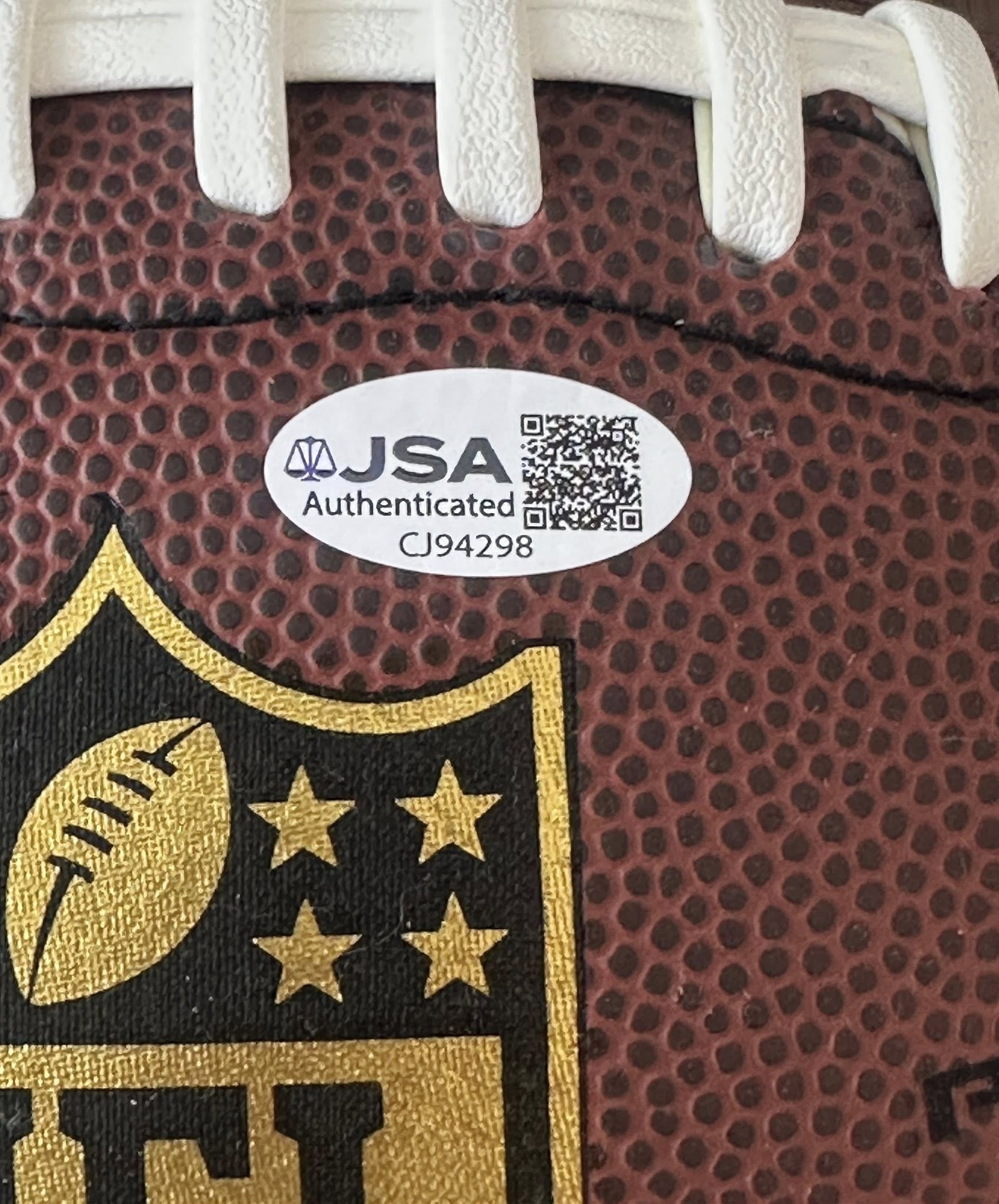 Tyrann Mathieu Autographed Wilson Composite Replica Football JSA COA-Right Off The Field