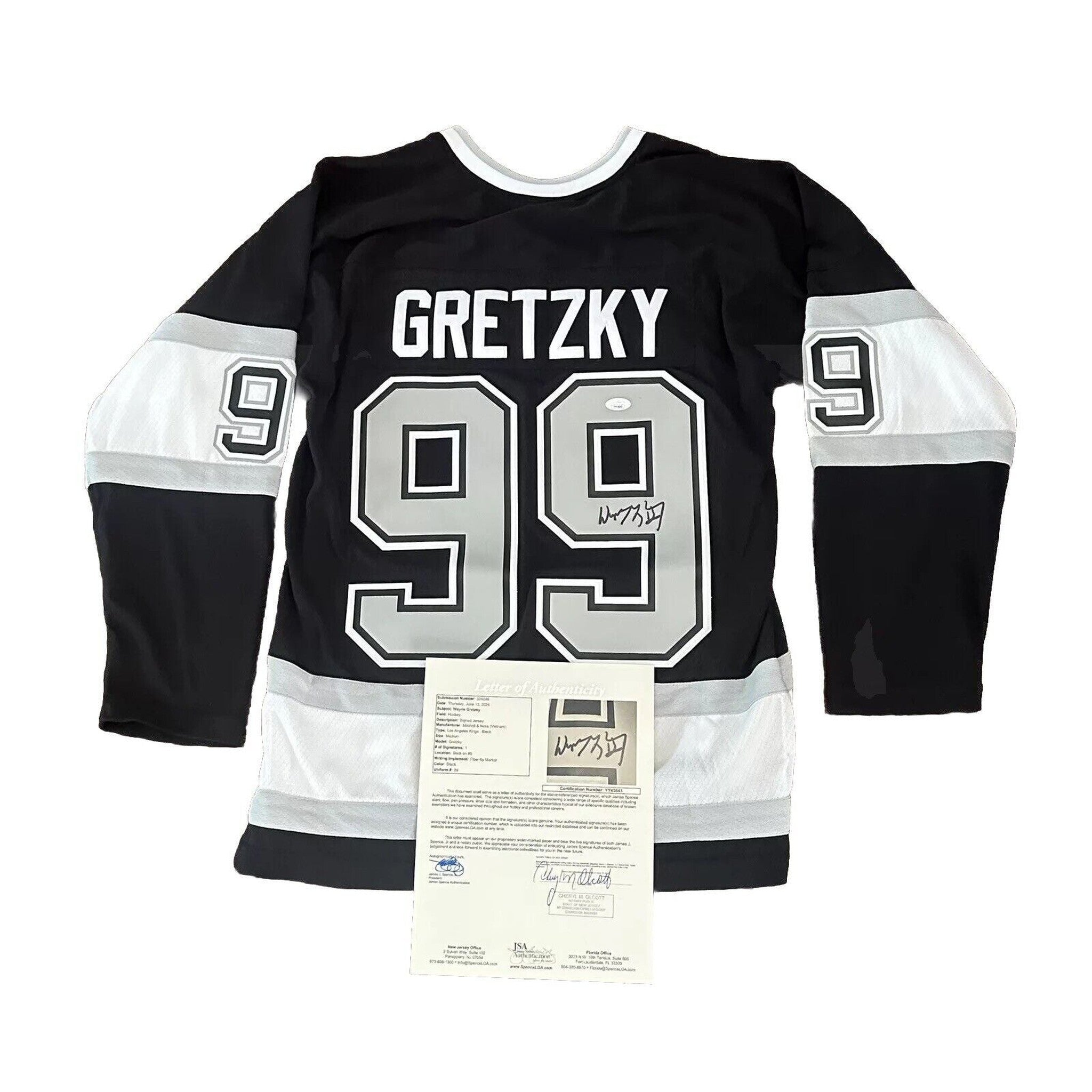 Wayne Gretzky Signed Los Angeles Kings Mitchell & Ness S Medium Jersey JSA LOA-Hockey-Right Off The Field