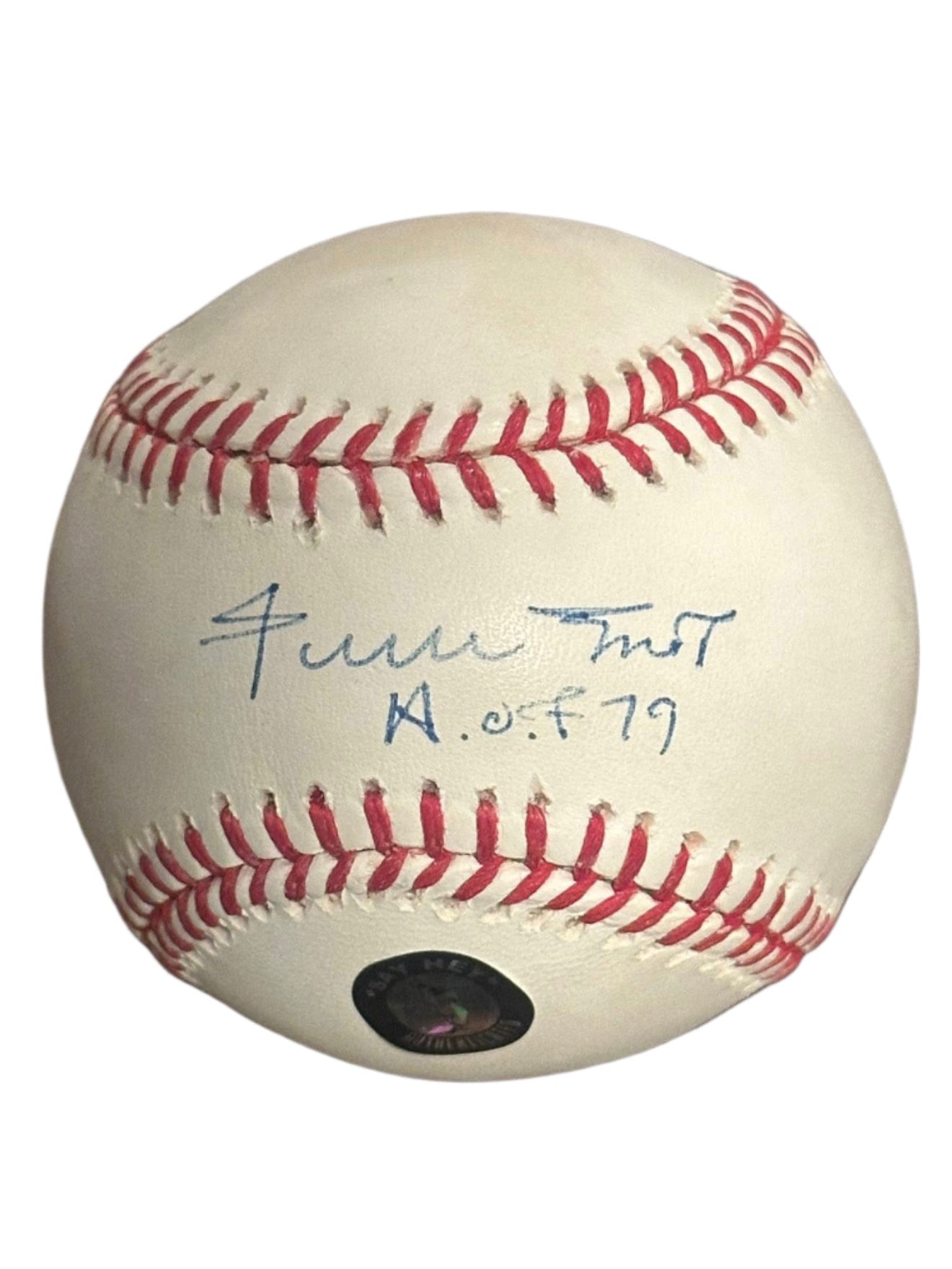 Willie Mays Signed Official MLB Baseball Inscribed "HOF 79" Say Hey Hologram-Right Off The Field