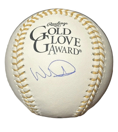 Wilyer Abreu Autographed Gold Glove Award Baseball JSA COA Boston Red Sox-Right Off The Field