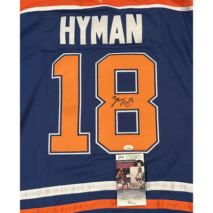 Zach Hyman Autographed Edmonton Oilers Jersey JSA COA-Right Off The Field