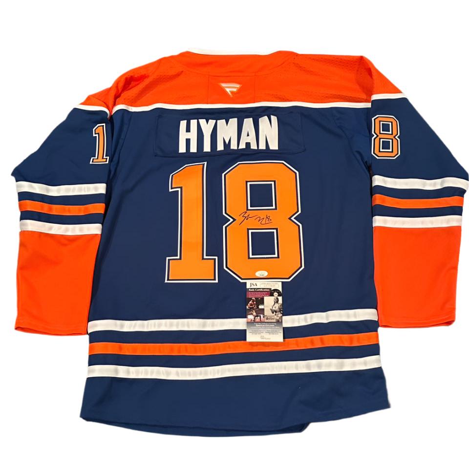 Zach Hyman Autographed Edmonton Oilers Jersey JSA COA-Right Off The Field