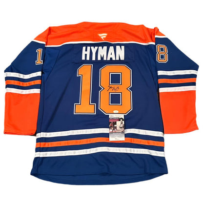 Zach Hyman Autographed Edmonton Oilers Jersey JSA COA-Right Off The Field