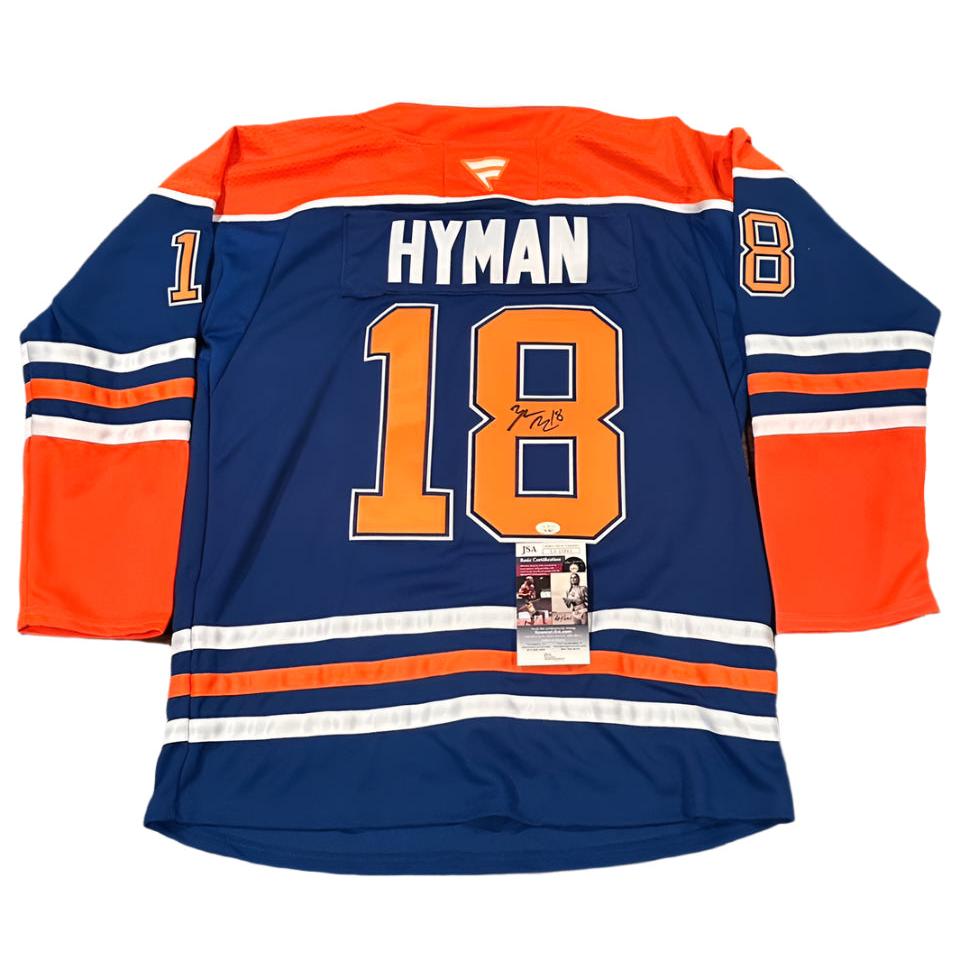 Zach Hyman Autographed Edmonton Oilers Jersey JSA COA-Right Off The Field
